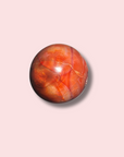 Gorgeous Carnelian Sphere With Druzy Cave
