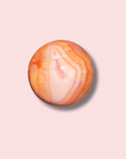 Peachy Carnelian Sphere With Beautiful Banding