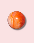 Peachy Carnelian Sphere With Beautiful Banding