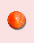 Peachy Carnelian Sphere With Beautiful Banding