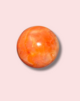 Peachy Carnelian Sphere With Beautiful Banding