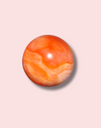 Peachy Carnelian Sphere With Beautiful Banding