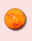 Caramel Carnelian x Orca Agate Sphere With Druzy Cave