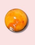 Caramel Carnelian x Orca Agate Sphere With Druzy Cave