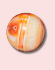 Elegant Carnelian Sphere With Sparkly Quartz