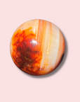 Elegant Carnelian Sphere With Sparkly Quartz