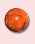 Pretty Carnelian Sphere With Baby Pink Patch