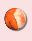 Pretty Carnelian Sphere With Baby Pink Patch