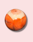 Pretty Carnelian Sphere With Baby Pink Patch