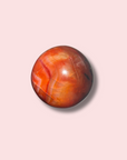 Gorgeous Carnelian Sphere With Druzy Cave