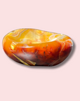 Funky Yellow Carnelian Bowl With Druzy & Crazy Banding