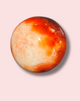 Quartzy Carnelian Sphere With Pink Center
