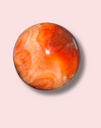 Gorgeous Pinkish Orange Carnelian Sphere