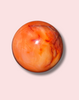 Beautiful Coral Colored Carnelian Sphere