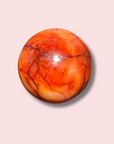 Beautiful Coral Colored Carnelian Sphere
