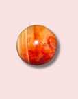 Pretty Carnelian Sphere With Pink Undertone