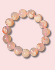 Beautiful Flower Agate Bracelet (14 mm) - Made in Mother Nature