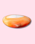 Orange & White Carnelian Heart - Made in Mother Nature