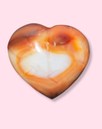 Orange & White Carnelian Heart - Made in Mother Nature