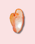 Fiery Red Carnelian Slab With Quartz