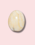Pastel Yellow Sea Jasper Palm Stone - Made in Mother Nature