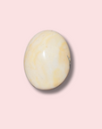 Pastel Yellow Sea Jasper Palm Stone - Made in Mother Nature