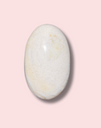White Orby Sea Jasper Palm Stone - Made in Mother Nature