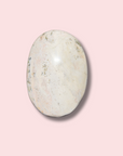 Beautiful Pastel Sea Jasper Palm Stone With Pink & Green Orbs - Made in Mother Nature