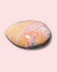 Pretty Pastel Pink & Yellow Sea Jasper Heart - Made in Mother Nature
