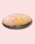 Pretty Pastel Pink & Yellow Sea Jasper Heart - Made in Mother Nature