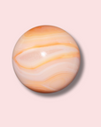 Gorgeous Peach Banded Carnelian Sphere - Made in Mother Nature