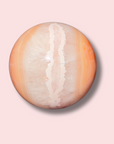 Stunning Peachy Quartz Filled Carnelian Sphere - Made in Mother Nature