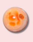 Stunning Peachy Quartz Filled Carnelian Sphere - Made in Mother Nature