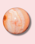Stunning Peachy Quartz Filled Carnelian Sphere - Made in Mother Nature