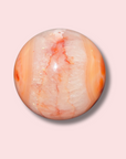 Stunning Peachy Quartz Filled Carnelian Sphere - Made in Mother Nature