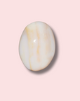 Pastel Sea Jasper Palm Stone With Yellow Stripes - Made in Mother Nature