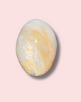 Pastel Blue & Yellow Sea Jasper Palm Sfone - Made in Mother Nature