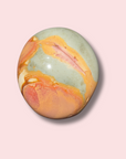 Beautiful Blue Polychrome Jasper Palm Stone - Made in Mother Nature