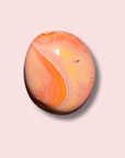 Beautiful Pink Polychrome Jasper Palm Stone - Made in Mother Nature