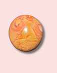 Orange Polychrome Jasper Palm Stone - Made in Mother Nature