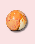 Orange Polychrome Jasper Palm Stone - Made in Mother Nature