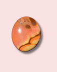 Raspberry Pink Polychrome Jasper Palm Stone - Made in Mother Nature