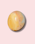 Pastel Yellow Polychrome Jasper Palm Stone - Made in Mother Nature