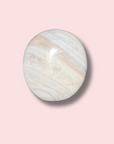Light Blue Banded Sea Jasper Palm Stone