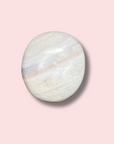 Light Blue Banded Sea Jasper Palm Stone