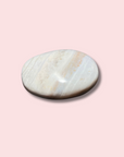 Light Blue Banded Sea Jasper Palm Stone