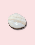 Light Blue Banded Sea Jasper Palm Stone