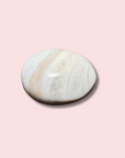 Light Blue Banded Sea Jasper Palm Stone