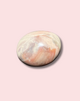 Cute Pink Sea Jasper Palm Stone