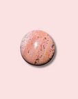 Gorgeous Pink Orbicular Sea Jasper Palm Stone